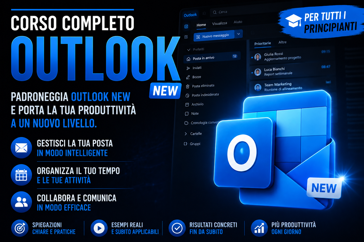 Copertina del corso Outlook New